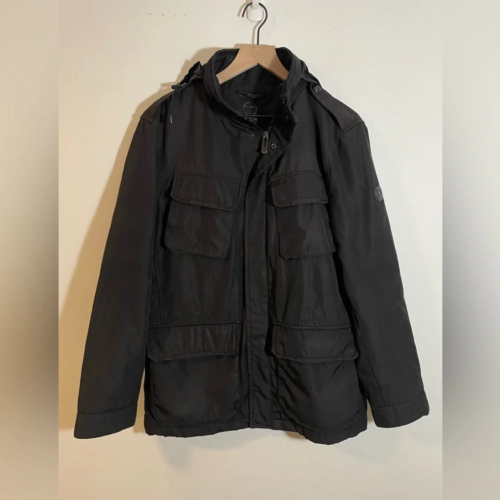 Tumi Tech Black Lightweight Field Jacket Military Style Utility Coat Mens Medium